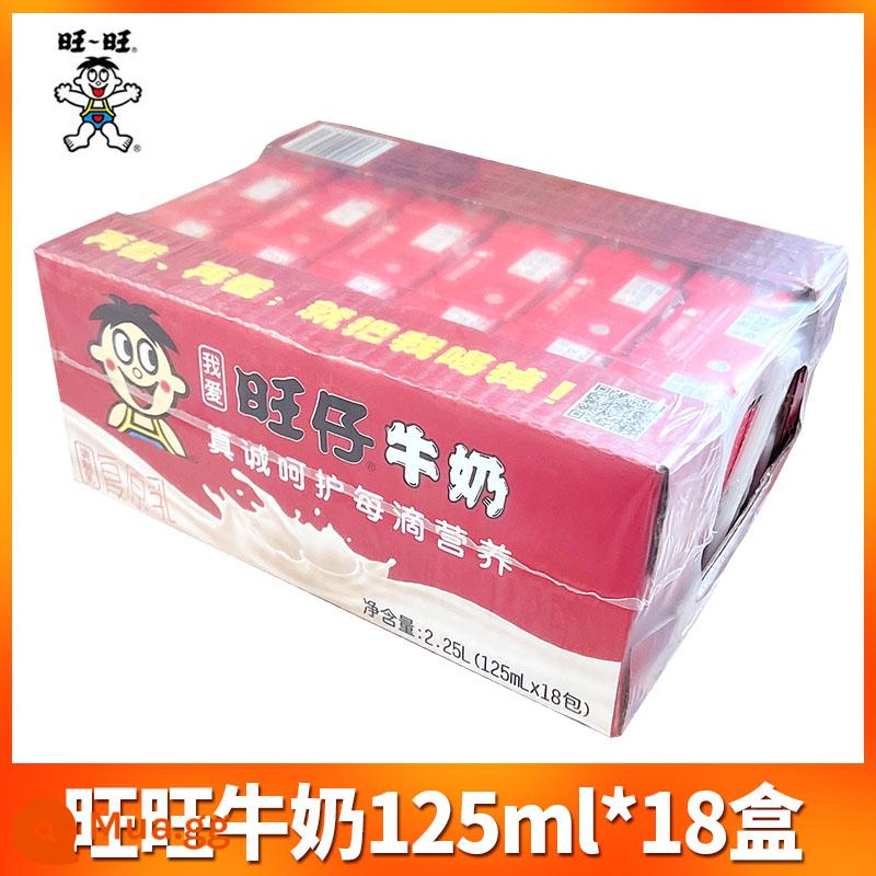 Sữa Wangwang Wangzai 125ml*24 hộp hộp quà một hộp nguyên hộp sỉ trẻ em học sinh ăn sáng sữa uống - [18 hộp] Hương vị nguyên bản 125ml*18 hộp [cỡ gia đình]