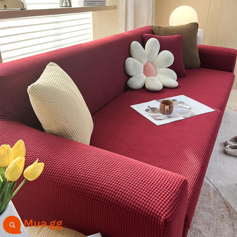 Ghế Sofa Bao Gồm Tất Cả Bộ Đa Năng Đa Năng Sofa Đệm Chống Mèo Xước Tay Bao Khăn Đàn Hồi Bọc Ghế Sofa Vải Sofa khăn - cánh đồng lúa mì màu đỏ tía