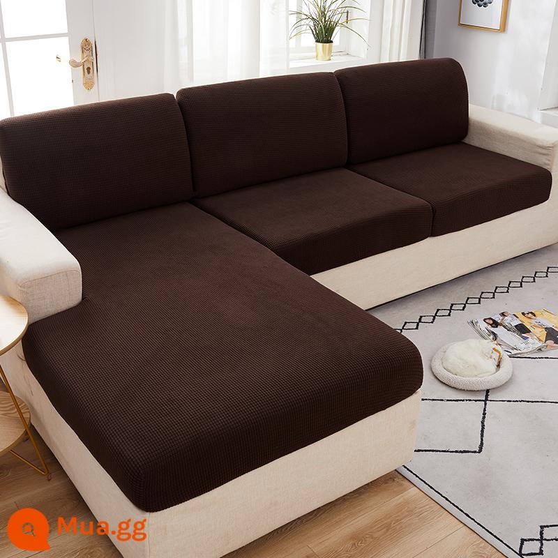 Đa Năng Đa Năng Chống Mèo Xước Ghế Sofa Đơn Giản Cao Cấp Đệm Co Giãn Bao Công Nghệ Vải Đệm Chăn - Cà phê đậm, đặc và có độ đàn hồi cao