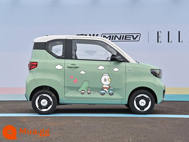 Wuling Hongguang miniev xe ô tô mini crayon nhỏ mới dán thế hệ thứ hai macarons phim hoạt hình dán trang trí cơ thể - Ultraman I làm người mẫu hai bên cơ thể