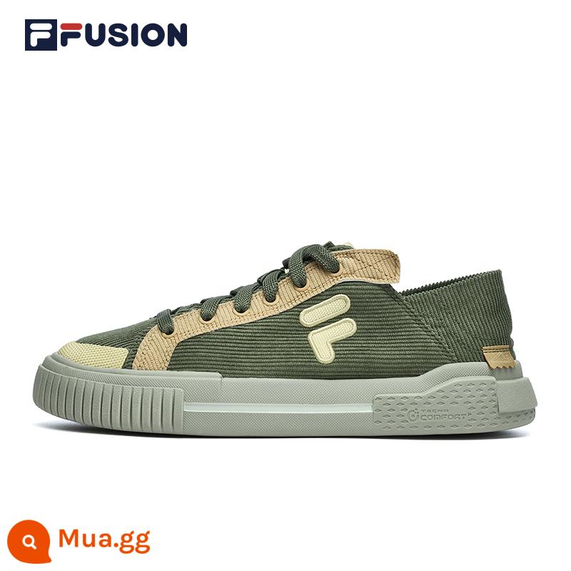 Fila Fusionfila Tide Thương hiệu giày nam xu hướng giày vải 2022 Mùa đông Giày thể thao mới giản dị Wallride - Ô liu đậm/Cà ri-LC