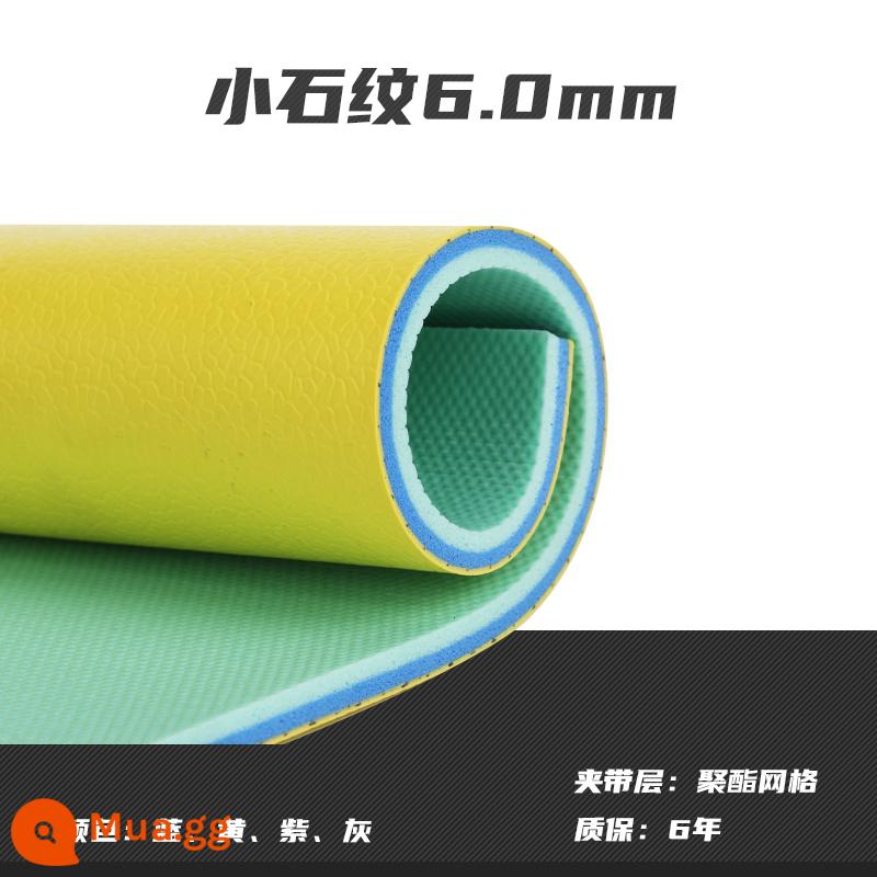 Sàn bóng bàn Lide cao su trong nhà chống trơn trượt chuyên nghiệp nhựa PVC sàn thể thao sân cầu lông đệm cao su đặc biệt - Mẫu đá nhỏ 6.0mm