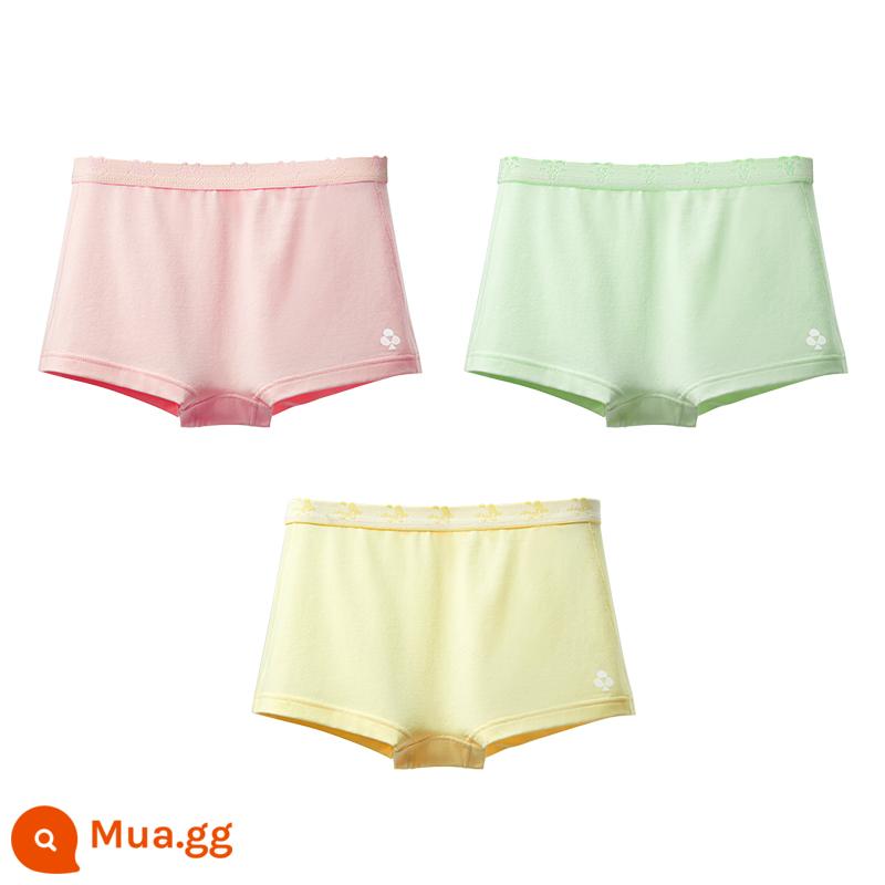 Có một cây Đồ lót trẻ em lớp E quần đùi bé gái quần đùi cotton nguyên chất quần đùi trẻ em cỡ lớn, vừa và nhỏ quần đùi trẻ em - Ari hồng + Chó táo + Ngưu Ngưu dũng cảm