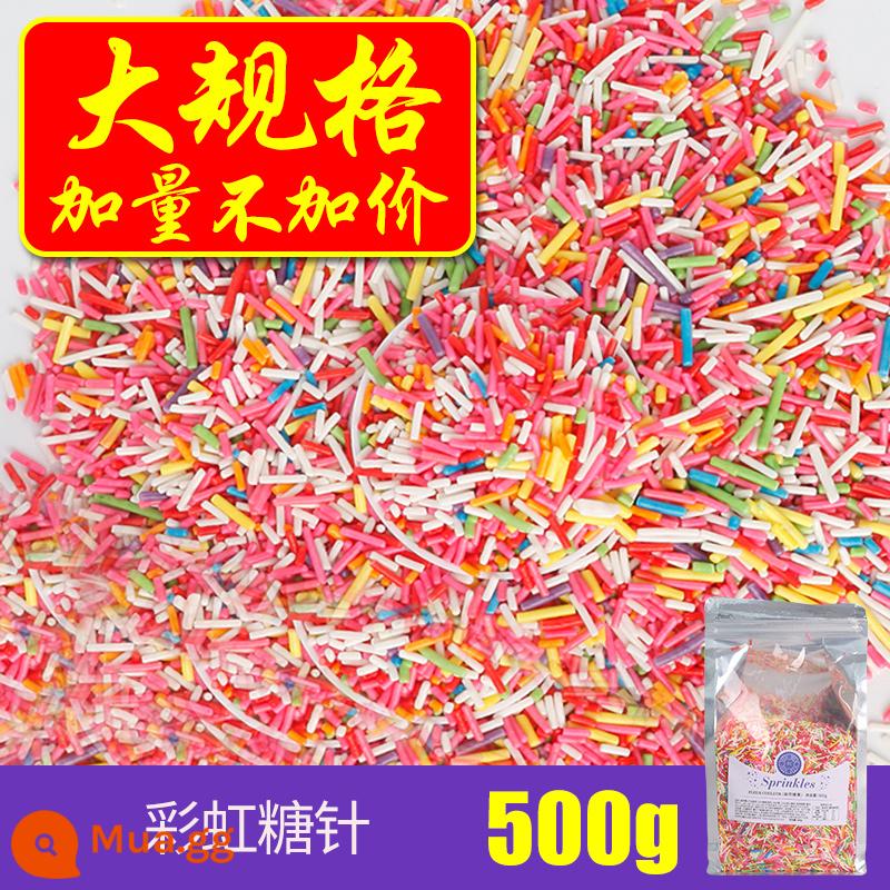 [500g Symphony] fc phương pháp khai thác bánh nướng trang trí hạt đường ăn được trân châu đường bánh sinh nhật đường kho báu sữa nóng - Đường Kim Đầy Màu Sắc 500g [Doughnut Style]