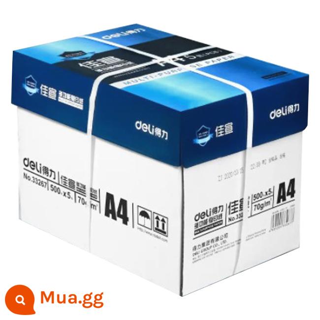 Giấy photocopy deli a4 kai ruirin rhine 70g mingrui 80 gram của jiaxuan a3 giấy san hô san hô A5 Paper Full Box - A4 Deli Jiaxuan 70g 1 hộp 2500 tờ