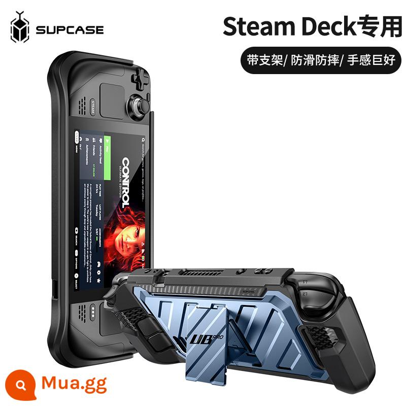 SUPCASE mumba thích hợp làm vỏ bảo vệ máy chơi game Steam Deck có giá đỡ bằng tpu mềm chống trượt và chống mồ hôi Vỏ bảo vệ máy chủ Valve tích hợp vỏ silicon chống rơi vỏ chống sốc cho thiết bị cầm tay - Phiên bản OLED phổ thông [màu xanh mát] mẫu mát mẻ - có chân đế