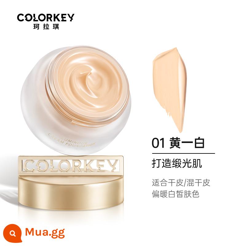 Colorkey Ke Laqi White Tea Platinum Pure Soft Light Kem nền ngoan ngoãn Lock Color Essence Phấn phủ dưỡng ẩm Kem trang điểm - Sứ sáng màu 01