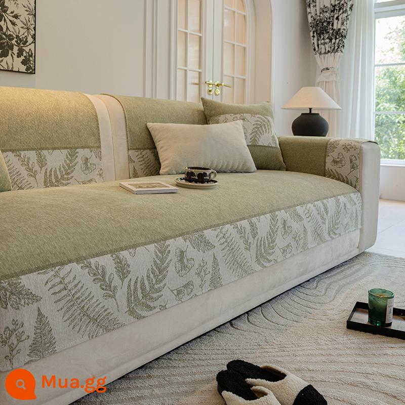 Đệm Sofa Mới 2023 Bốn Mùa Đa Năng Mùa Hè Sofa Da Cao Cấp Chống Trơn Trượt Bằng Vỏ Bảo Vệ Vải Khăn Đệm Ghế - Qingti-xanh