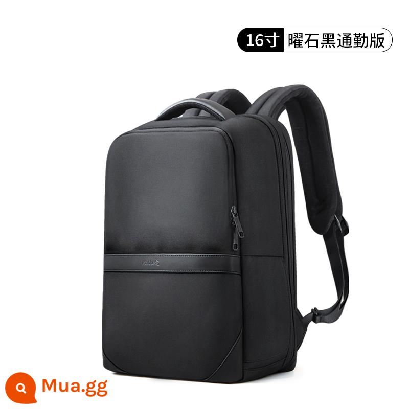 Hanke Phiên Bản Doanh Nhân Ba Lô Túi Máy Tính Siêu Nhẹ Nam Dung Tích Lớn Ba Lô Du Lịch Sinh Viên Schoolbag - Phiên bản đi lại màu đen obsidian 16 inch (có thể chứa máy tính 14 inch)