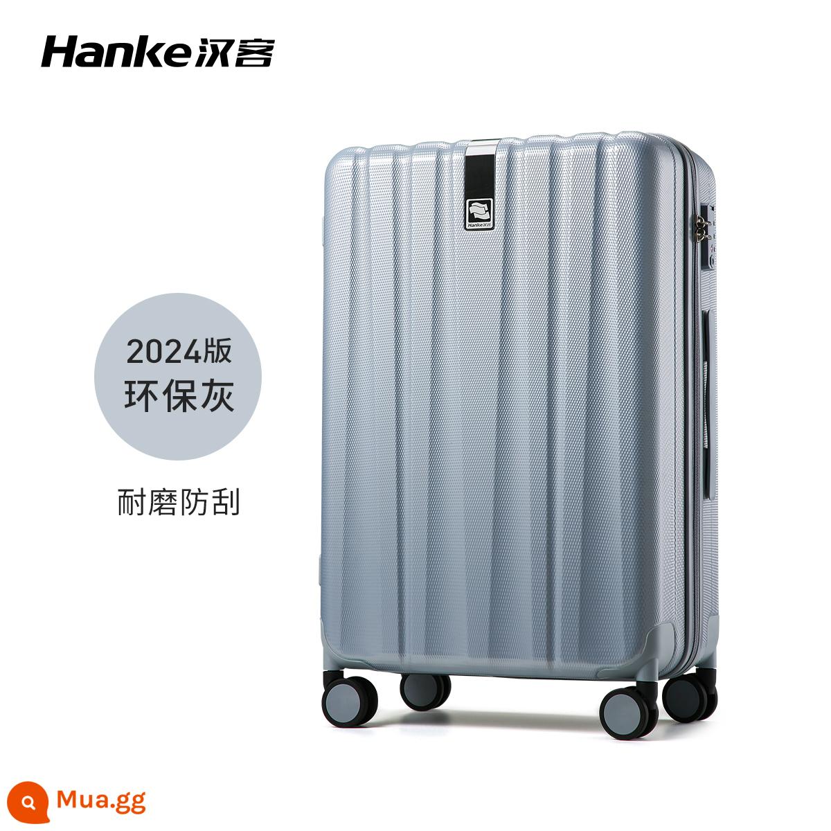 Hanke Xe Đẩy Dung Tích Lớn Vali Nữ 24 Inch Vali 26 Inch Dày Và Bền Sinh Viên Hộp Mật Khẩu 20 - Phiên bản nâng cấp màu xám [chống trầy xước] thân thiện với môi trường, vỏ PC dày có khả năng chống trầy xước tốt hơn