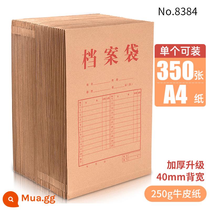 Túi đựng hồ sơ giấy kraft Deli 5953 A4 túi đựng hồ sơ dày đựng hồ sơ giấy đựng hồ sơ dung lượng lớn tăng túi hồ sơ nhựa đấu thầu hợp đồng túi dữ liệu A3 bán buôn đồ dùng văn phòng 50 gói - Model nâng cấp dày hơn [50 miếng, dày 40mm]