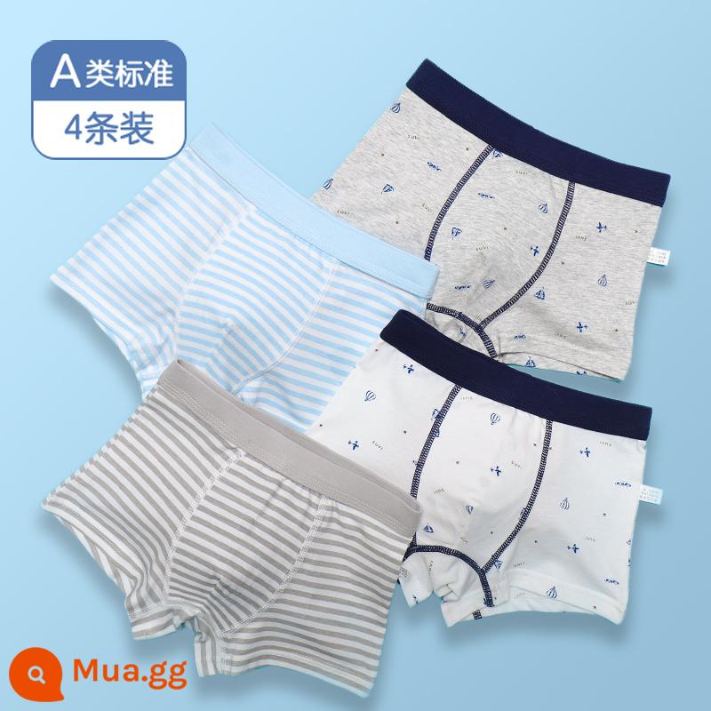 Mèo Người Quần Lót Trẻ Em Bé Trai Cotton Trung Và Lớn Trẻ Em Quần Boxer Bé Trai Thiếu Niên Sinh Viên Quần Lót Boxer Cotton - 063