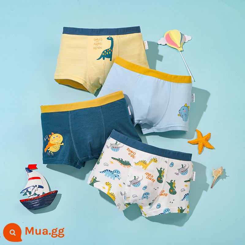 Mèo Người Quần Lót Trẻ Em Bé Trai Cotton Trung Và Lớn Trẻ Em Quần Boxer Bé Trai Thiếu Niên Sinh Viên Quần Lót Boxer Cotton - Cánh khủng long