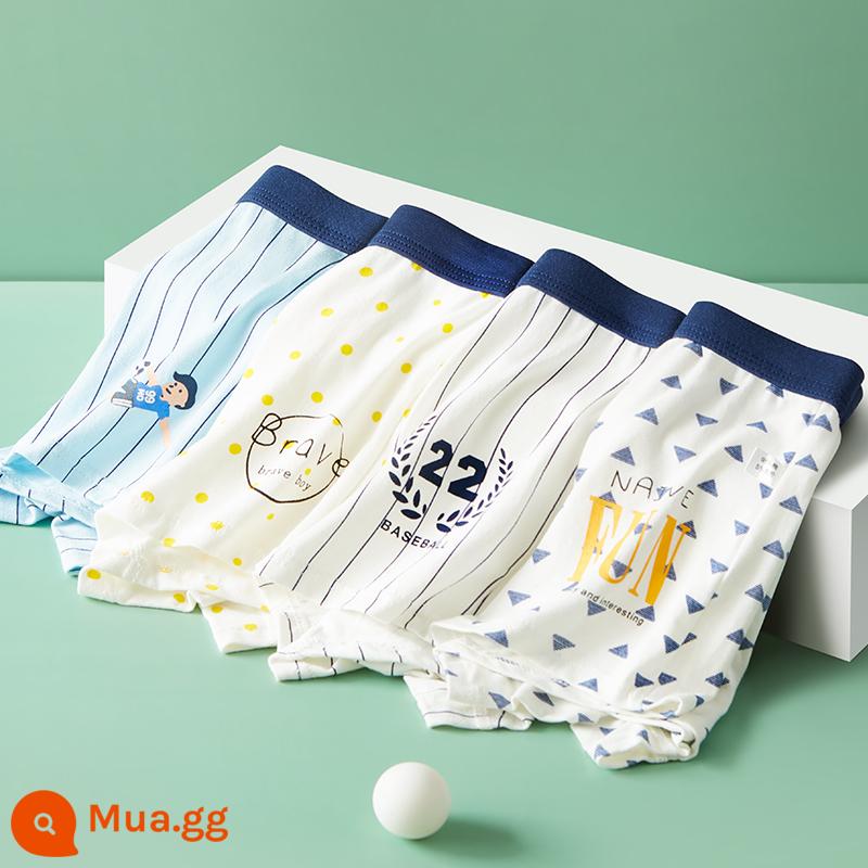 Quần lót trẻ em, quần lót boxer bé trai, quần boxer bé trai cotton nguyên chất, quần boxer bé trai, quần an toàn trẻ em cotton bé trai - đội trưởng bóng đá