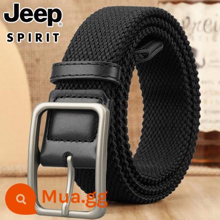 Jeep Jeep Chiến Thuật Mùa Hè Thun Dệt Đấm Lỗ Thắt Lưng Nam Triều Thun Vải Bố Thun Thắt Lưng Triều - đen