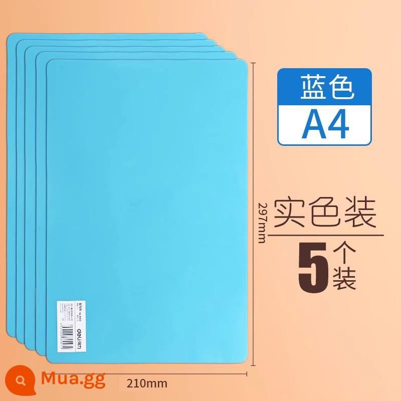 Tấm đệm hiệu quả dành cho học sinh tiểu học Tập viết lớp 1 A4 dành cho trẻ em viết trong suốt nẹp nhựa đặc biệt thủ công bảng cứng bảng sao Giấy thi vẽ tranh 16K bài thi a3 bảng đệm mềm silicone - [A4] 5 cái - xanh