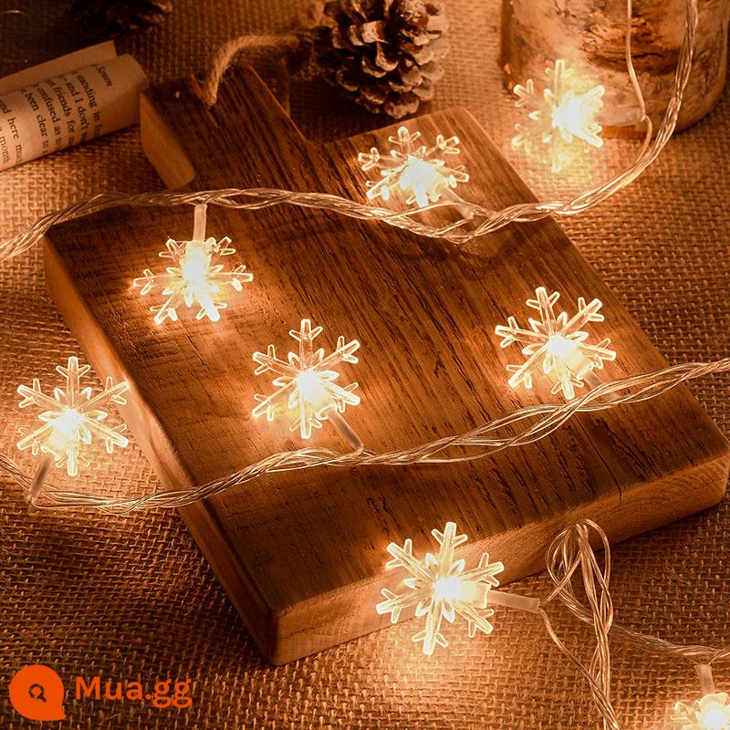 Đồ trang trí Giáng sinh, đèn cây thông Noel, dây đèn hình bông tuyết, đèn LED ngôi sao, đèn nhỏ màu, đèn nhấp nháy, bầu trời đầy sao - [Bán chạy] Bông tuyết màu ấm