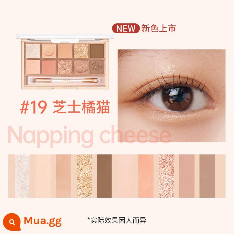 [Mua Ngay] Clio Star Sand Mười Màu Thu Đông Cam Mèo Phấn Mắt Bảng Trà Sữa Màu Đất 11 Mờ - 19 miếng dán mèo miễn phí màu cam phô mai (màu mới)