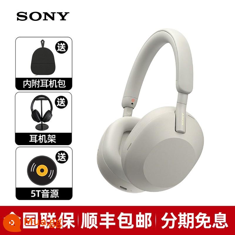 [Chính thức chính thức]Tai nghe Bluetooth không dây khử tiếng ồn chủ động gắn trên đầu Sony/Sony WH-1000XM5 - bạc bạch kim