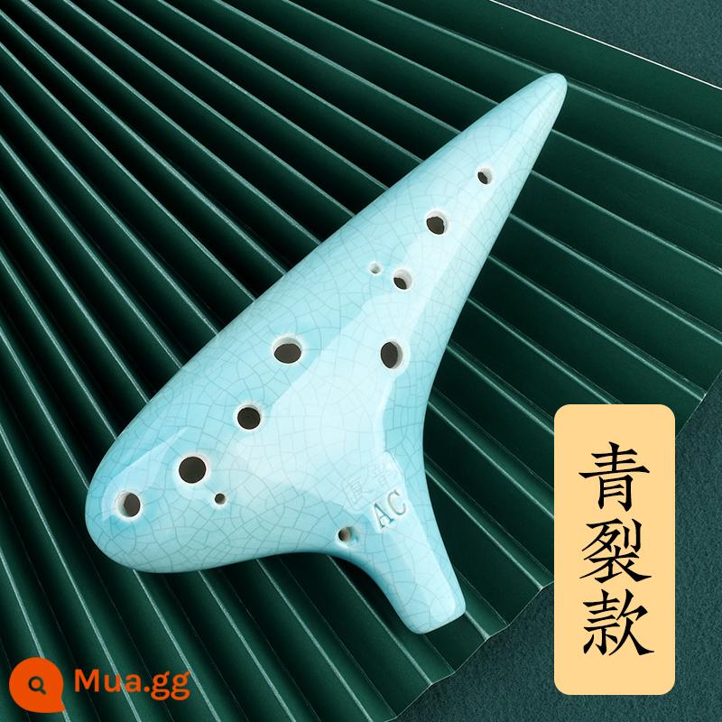 Loại biểu diễn Ocarina 12 lỗ Nhạc cụ chuyên nghiệp dành cho người mới bắt đầu 12 lỗ di động Giai điệu AC dành cho sinh viên có giai điệu trung bình sáu 6 lỗ - Âm biểu diễn [Qing crack AC tune] đi kèm túi đựng + dây buộc + sách giáo khoa