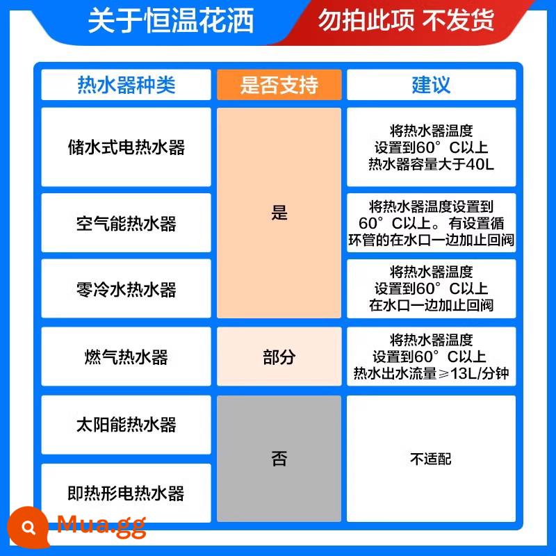 Wrigley phòng tắm phòng tắm mưa sen tắm bộ nhà tăng áp tắm vòi phun phòng trang điểm tắm hiện vật - [Hướng dẫn lắp đặt vòi hoa sen chỉnh nhiệt]