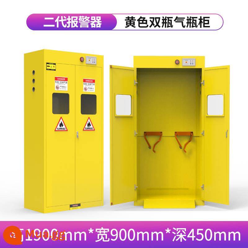 Tủ chống cháy nổ công nghiệp tủ an toàn hóa chất dễ cháy Tủ 4/45 gallon phòng thí nghiệm chai đơn tất cả tủ xi lanh khí bằng thép - Báo động thế hệ thứ hai chai màu vàng