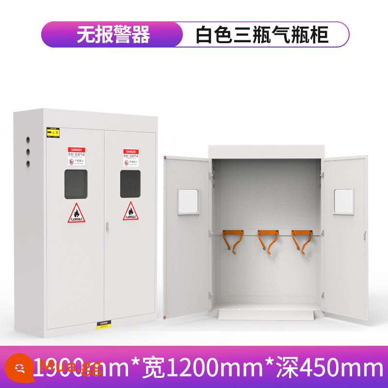 Tủ chống cháy nổ công nghiệp tủ an toàn hóa chất dễ cháy Tủ 4/45 gallon phòng thí nghiệm chai đơn tất cả tủ xi lanh khí bằng thép - Ba chai trắng không báo động