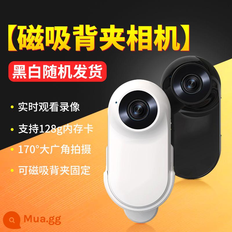 Nhiếp ảnh gia GO2 kẹp lưng từ tính hút đầu ghi camera thể thao vlog thú cưng ngón tay cái đầu ghi chống rung camera - GO2 với màn hình chống rung HD 1080P [Camera sau nam châm]