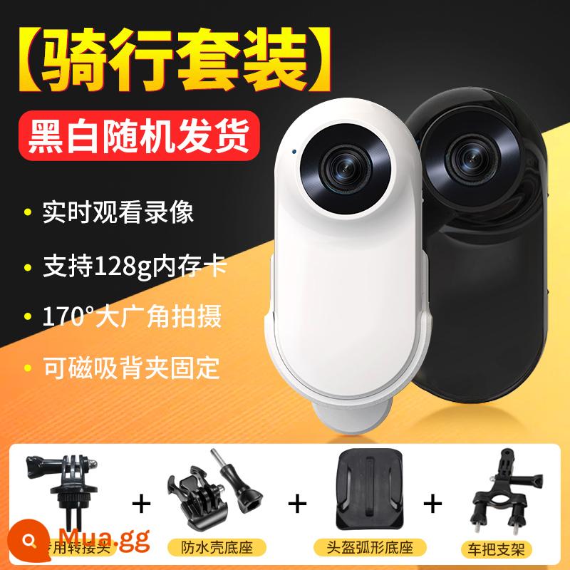 Nhiếp ảnh gia GO2 kẹp lưng từ tính hút đầu ghi camera thể thao vlog thú cưng ngón tay cái đầu ghi chống rung camera - GO2 với màn hình chống rung HD 1080P [Bộ quần áo đạp xe từ tính]