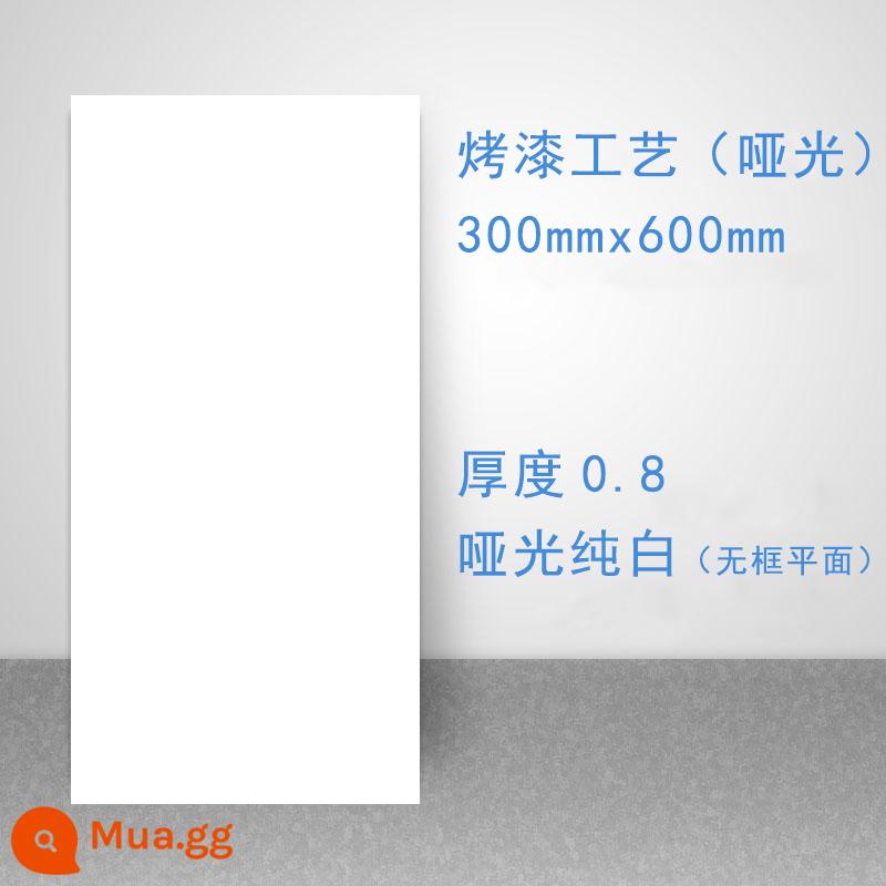 Tích hợp trần vách ngăn bếp bột phòng trần vách nhôm 300x300 trọn bộ vật tư trần treo bảng tự lắp đặt - [300x600]Bề mặt phẳng màu trắng mờ 0,8 mờ, sơn nướng