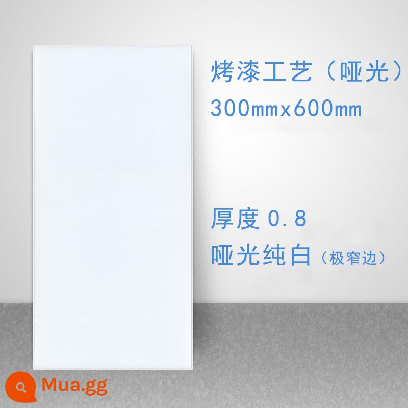 Tích hợp trần vách ngăn bếp bột phòng trần vách nhôm 300x300 trọn bộ vật tư trần treo bảng tự lắp đặt - [300x600]Sơn cực hẹp màu trắng mờ 0,8 mờ