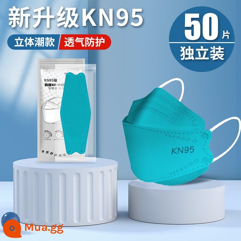 KN95 Mặt nạ 3D Mặt nạ dùng một lần ba chiều NET CAO NET RED Màu đỏ dễ thương In Năm mới 2022N95 - [Gói riêng] 50 viên - Xanh trưởng thành [Bảo vệ cấp KN95]