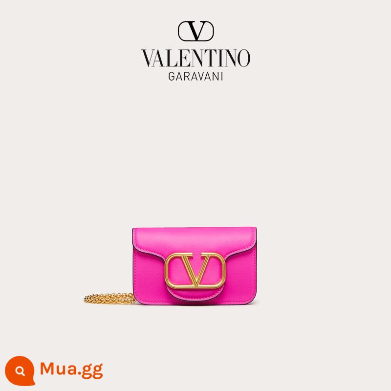 Túi dây xích da bê VALENTINO Ladies MICRO LOCO - PP HỒNG