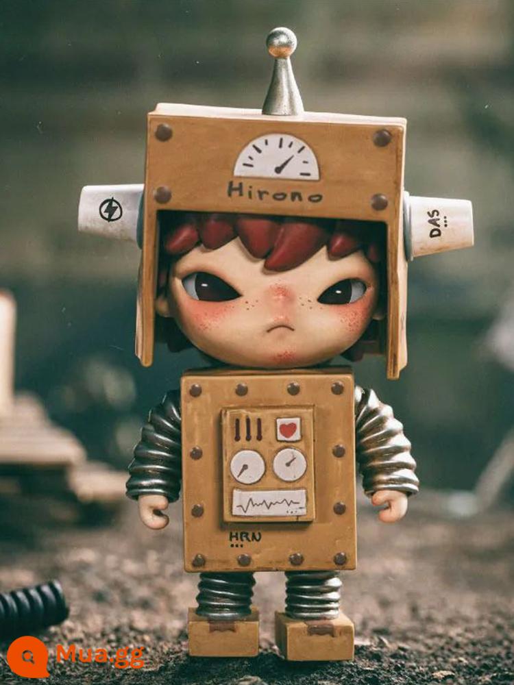 POPMART Bubble Mart HIRONO Little Trickster Series Ono Blind Box Món quà đồ chơi búp bê dễ thương - Robot [mô hình mới được xác nhận]