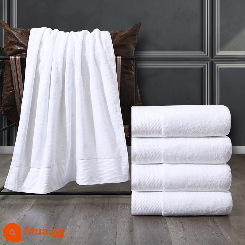 Khăn tắm trắng cotton nguyên chất khách sạn thẩm mỹ viện chuyên dùng tăng thấm dày khăn mặt cotton quản lý da tùy chỉnh - 500g bạch kim 70*140 mẫu khách sạn cao cấp