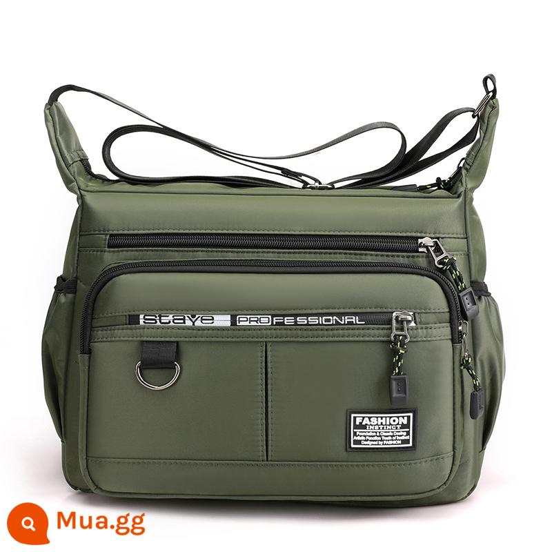 2021 MỚI Đàn ông Giải trí nam Nylon Túi vải chéo -Túi Messenger Túi Messenger Messenger Back Back Back Back Back Back - Quân đội xanh