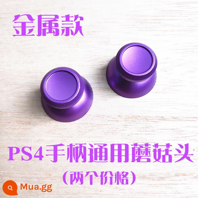 Tay Cầm PS4 Ban Đầu Cần Điều Khiển Từ Xa Đầu Nấm PRO Joystick Nắp Kim Loại Đính Đá Nắp Mỏng Trong Nước Chi Tiết Sửa Chữa - Đầu nấm cần điều khiển PS4 (phiên bản kim loại, màu tím 2 chiếc)