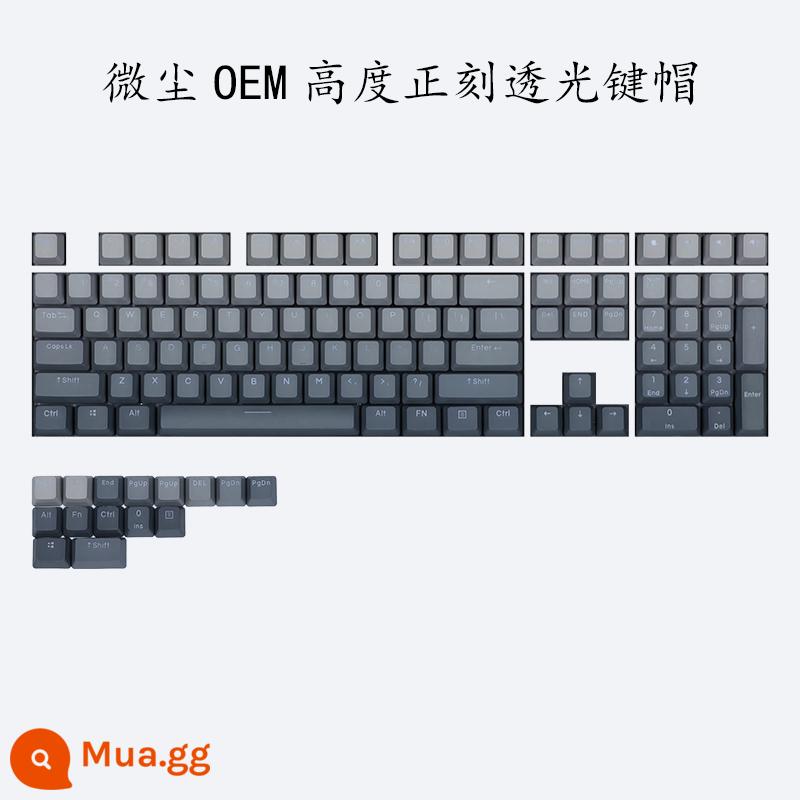 Thiết bị bên ngoài của Hafox Bụi keycap truyền ánh sáng PBT thăng hoa được khắc ở mặt bên được khắc từ chiều cao OEM keycap gradient trong suốt - Keycap 123 phím được khắc Mochen-OEM có độ mờ cao