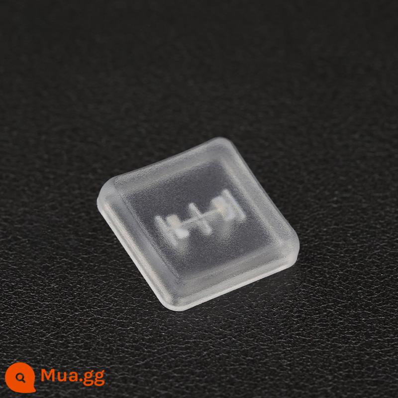 Hafox thiết bị bên ngoài Kaihua sô cô la bàn phím cơ trục thấp keycap Chất liệu PBT/PC mũi lợn phím CFX siêu mỏng - Mũ phím trục thấp 1u màu trắng và trong suốt * 5 miếng Chất liệu PC