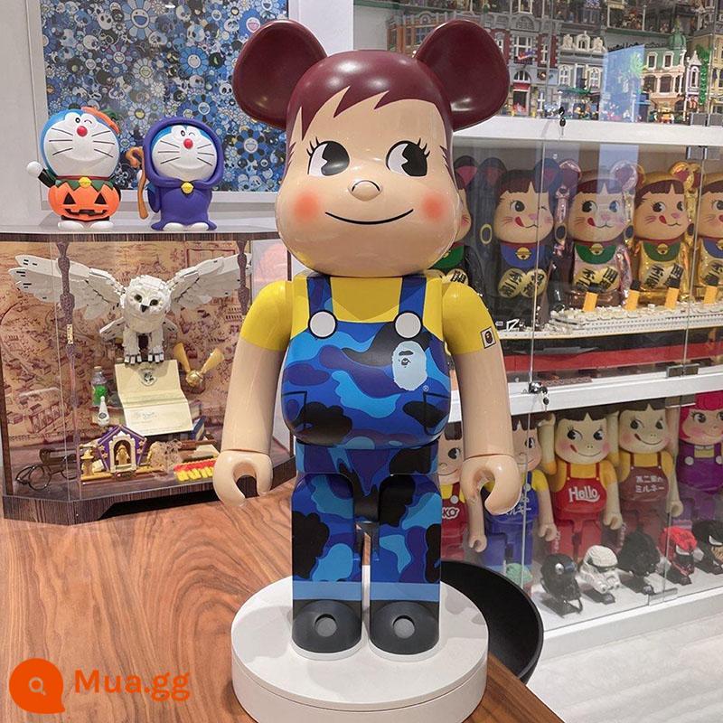 Bearbrick1000% bạo lực gấu khối xây gấu mẫu phòng khách lớn trang trí hợp thời trang búp bê búp bê quà tặng sinh nhật - xanh đậm