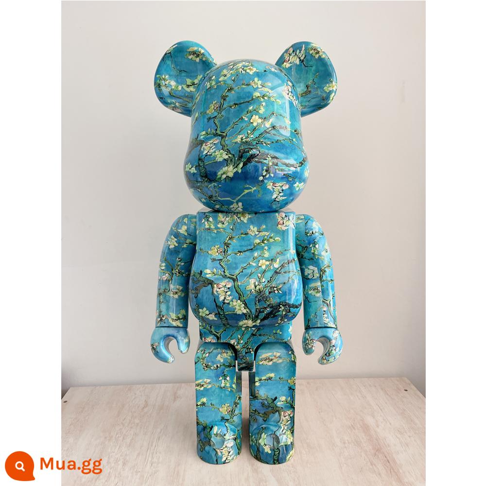 Bearbrick1000% bạo lực gấu khối xây gấu mẫu phòng khách lớn trang trí hợp thời trang búp bê búp bê quà tặng sinh nhật - cái hồ màu xanh