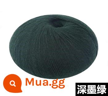 Er nguyên chất khăn len cashmere gói chất liệu len dệt kim thủ công bóng cho bạn trai và bạn gái khăn quàng dệt kim tay - Bộ khăn quàng 6 gói màu xanh đậm