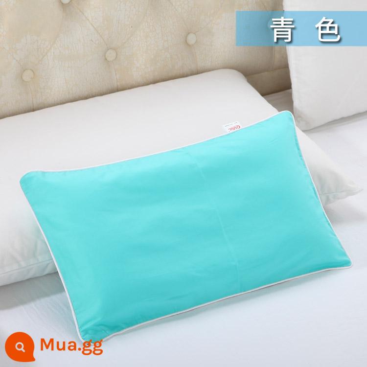 Nguyên chất cotton trẻ em Áo gối hoạt hình cotton cho bé học sinh mẫu giáo dây kéo áo gối nam nữ vỏ gối nhỏ dễ thương - Màu lục lam ngọc lục bảo (tinh khiết)