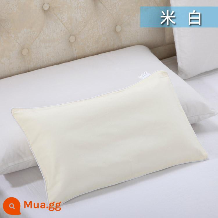 Nguyên chất cotton trẻ em Áo gối hoạt hình cotton cho bé học sinh mẫu giáo dây kéo áo gối nam nữ vỏ gối nhỏ dễ thương - Trắng nhạt (tinh khiết)