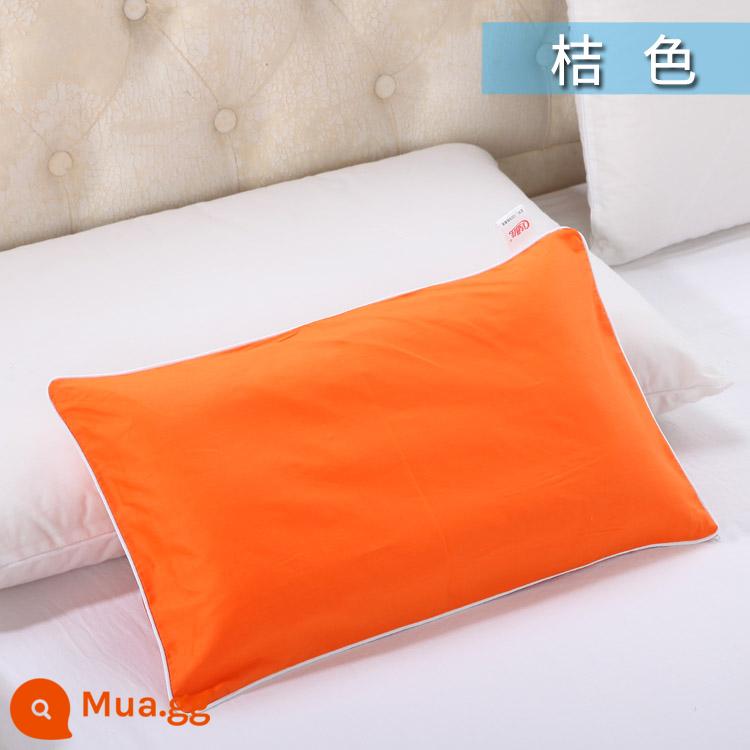 Nguyên chất cotton trẻ em Áo gối hoạt hình cotton cho bé học sinh mẫu giáo dây kéo áo gối nam nữ vỏ gối nhỏ dễ thương - Cam Cam (Tinh khiết