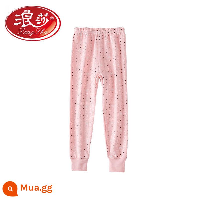 Quần vệ sinh trẻ em Langsha cotton nguyên chất quần đơn em bé trung niên trở lên quần vệ sinh bé trai và bé gái quần ấm quần mặc trong - đen