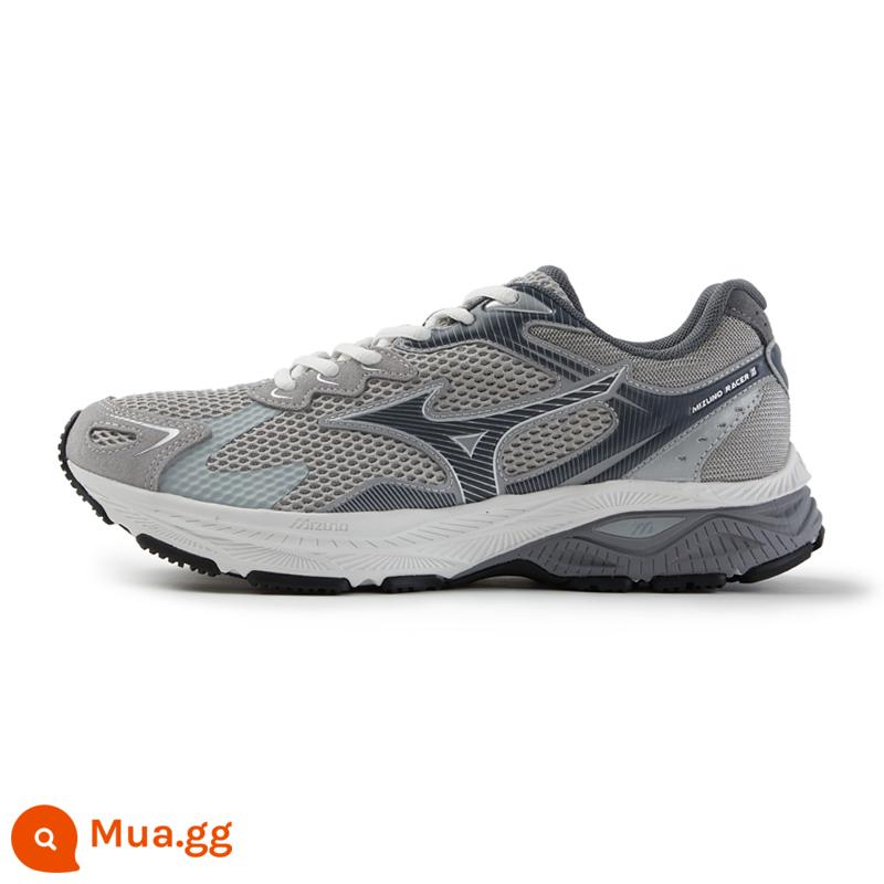 Giày thể thao nam nữ Mizuno Mizuno đệm lót lưới thoáng khí giày chạy bộ RACER S - 09/xám bạc/xám vừa/trắng