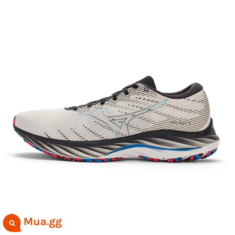 Mizuno Mizuno nam nữ 22 mùa thu đông giày chạy bộ mới thoáng khí giày chạy bộ thể thao WAVE RIDER26 - 01/Trắng/Đen (Nam)