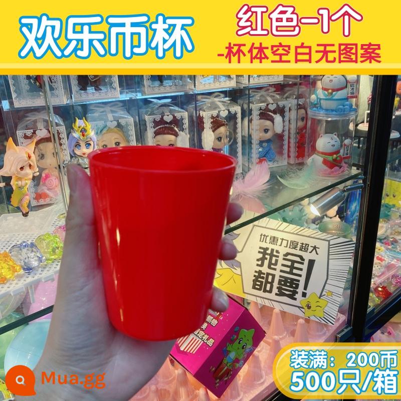 Anime City Game Machine Coin Basket Game Machine Basket Game Coin Basket Coin Basket Coin Máy bán xu Coin Blue Coin Box Nhà sản xuất - 1 cốc đựng tiền xu trống (màu đỏ)