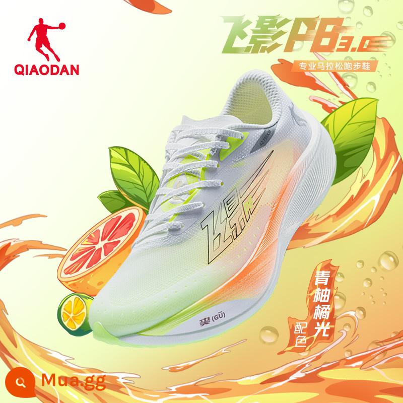 Trung Quốc Jordan Feiying PB3.0 chuyên nghiệp chạy marathon tấm carbon toàn bộ lòng bàn tay đua giày chạy bộ Pro giày thể thao chống sốc - Cam Bưởi Xanh Nhẹ - Vàng Huỳnh Quang/Cam Sôi Động [Nam]